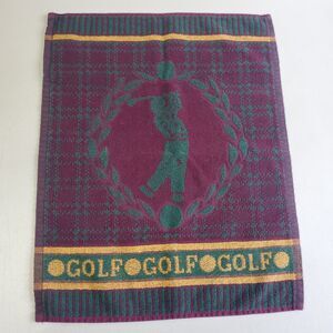 Bianca Design Collection Golf Towel Maroon, Green & Gold